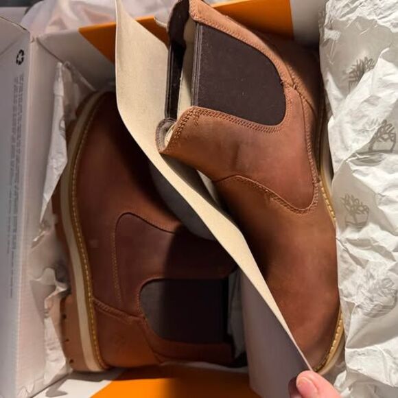 Timberland Britton Road Chelsea Boots Men's 10.5 Rust Full Grain - Picture 5 of 6